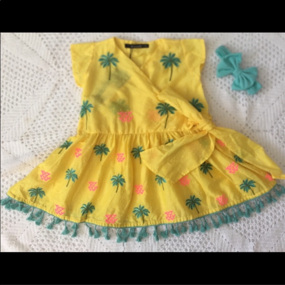 Pine tree embroidered and embellished dress